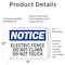 Signmission Electric Fence Do Not Climb Do Not Touch OSHA Notice Sign, Vinyl Decal, 14in W x 10in L, 2PK OS-2PACK-NS-D-1014-L-11622 - alternate 4